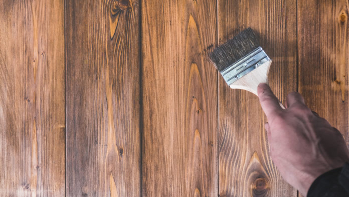 painting bright boards with a protective oil dark color