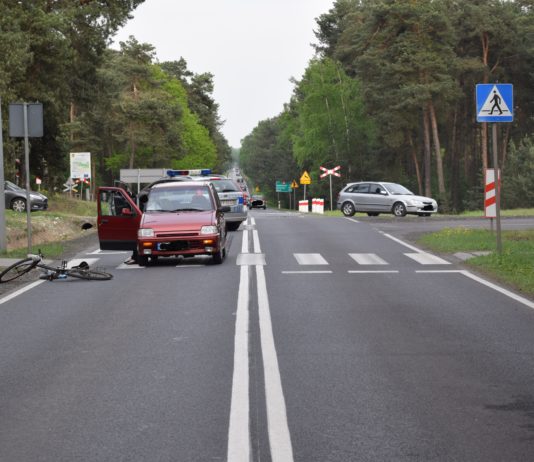 Wypadek drogowy – rowerzystka w szpitalu