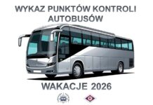 Wykaz punktów kontroli autobusów – Wakacje 2026