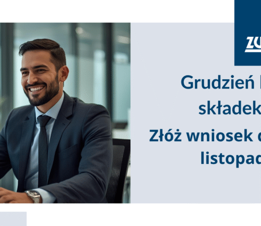 Grudniowe wakacje od składek tylko dla tych, którzy złożą wniosek w listopadzie